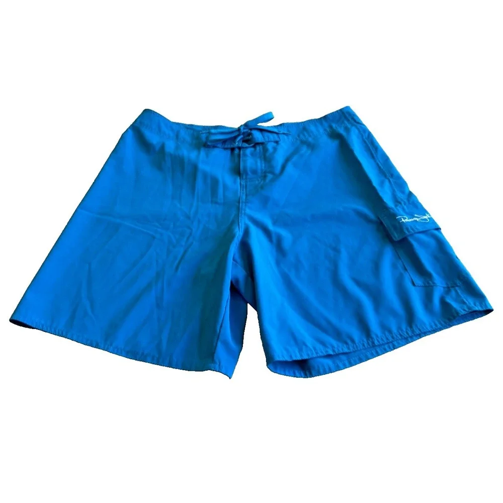 Panama Jack Men's Board Shorts / Bathing Trunks; Turquoise; Stretch; Size Medium